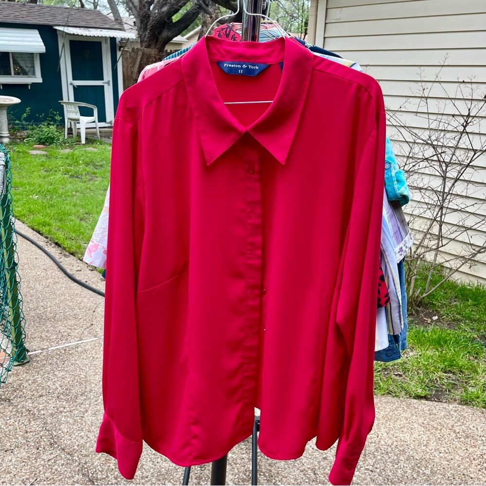 Red Preston & York II blouse